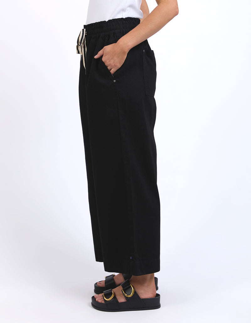 ELM Greta Wide Leg Pant-Black