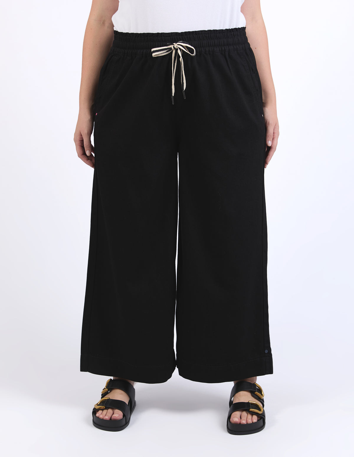 ELM Greta Wide Leg Pant-Black