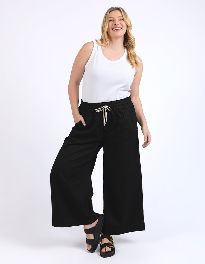 ELM Greta Wide Leg Pant-Black