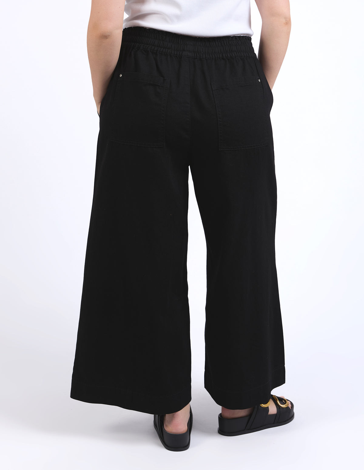 ELM Greta Wide Leg Pant-Black