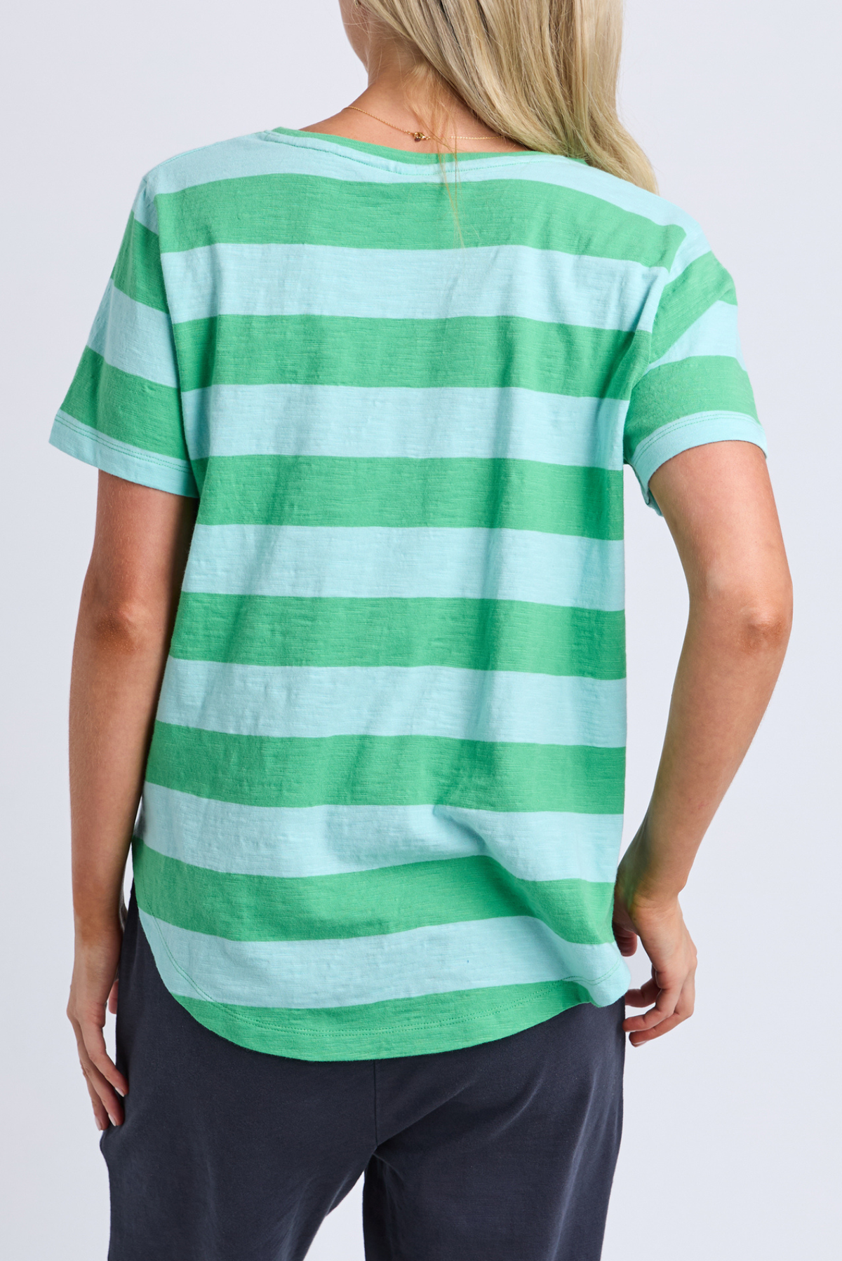 Elm Spritz Stripe Tee Blue Green