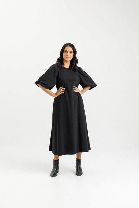 Lemon Tree Esme Lined Dress - Black Print