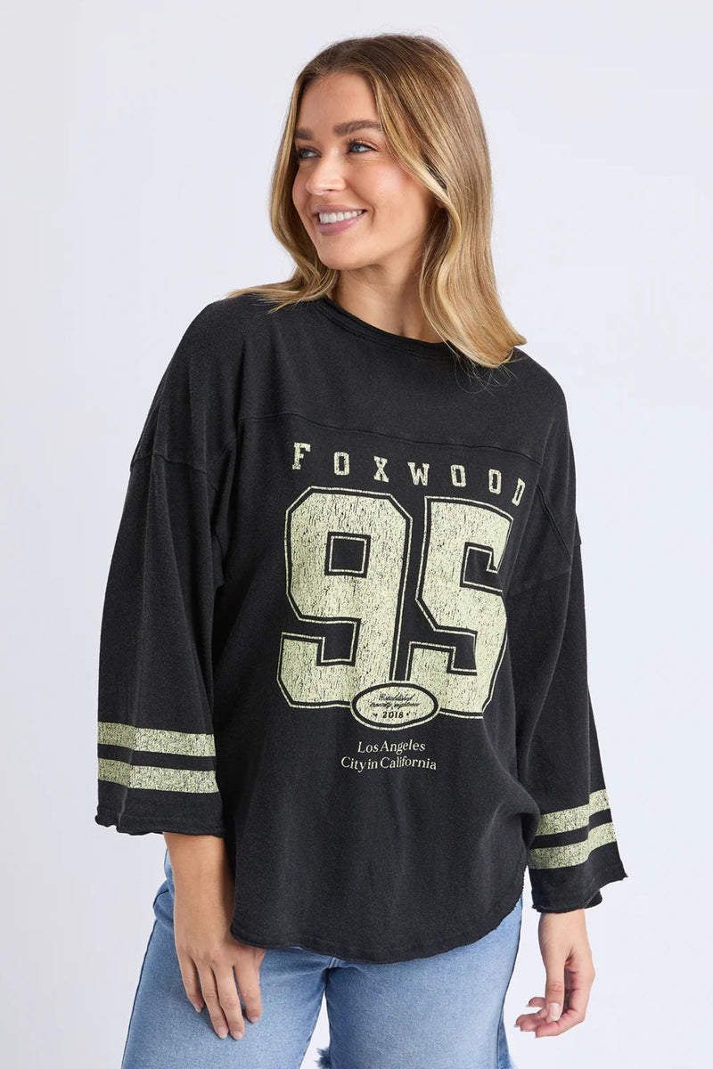 Foxwood Ninety Five L/S Tee Washed Black