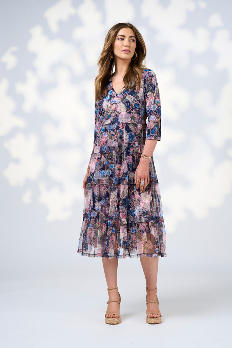 Loobie's Story Maeve Tulle Dress-Indigo