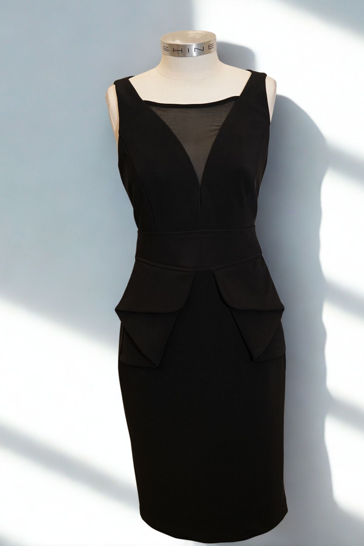 black cocktail dress nz Rosemarie Black Frill Dress