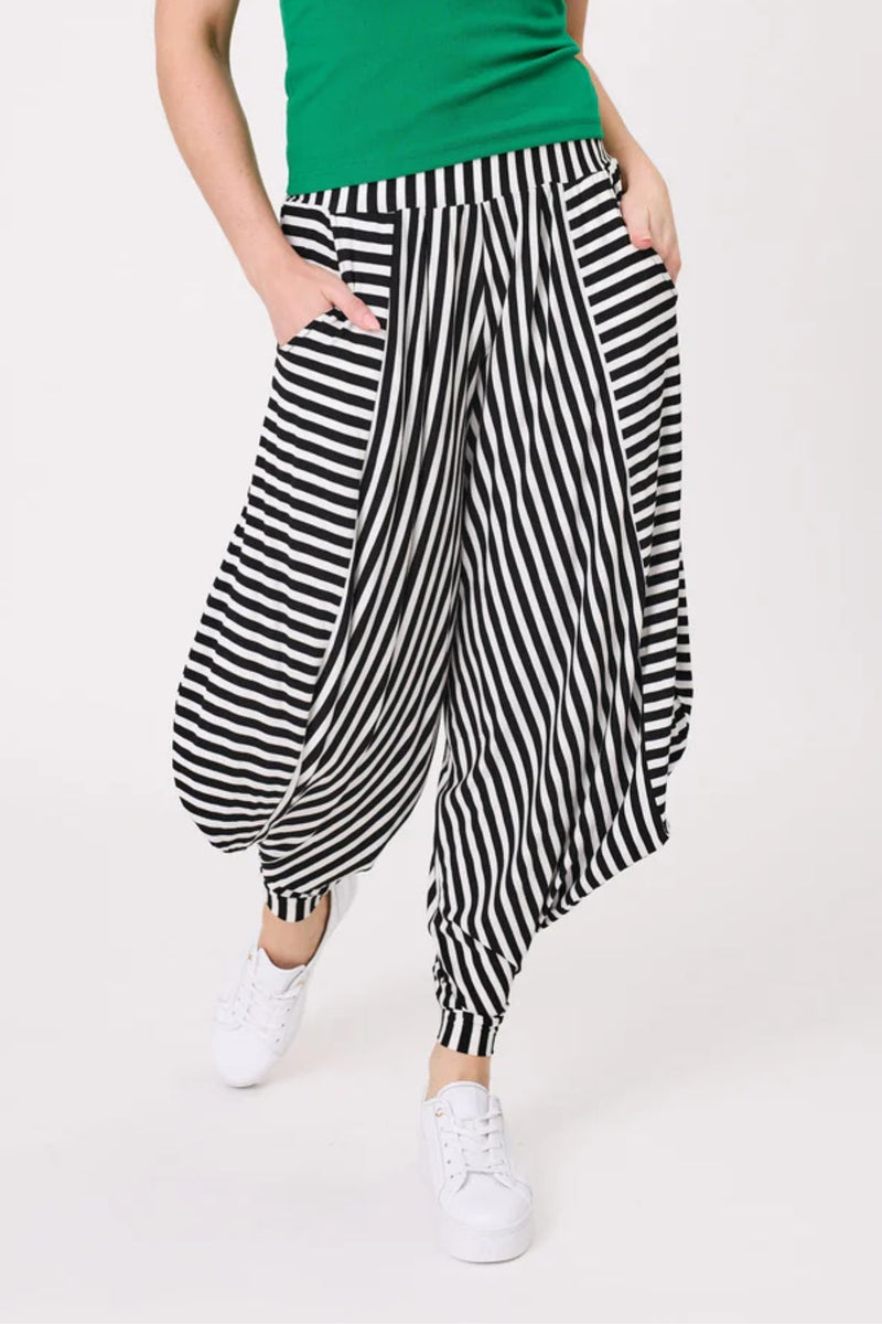 Lemon Tree Lenka Pant- Black White Stripe