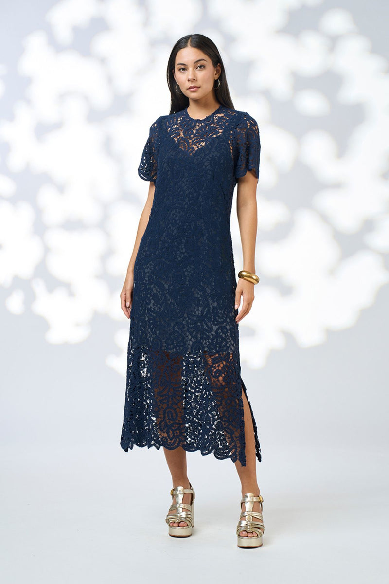 Loobie's Story Harlo Midi Dress-Indigo