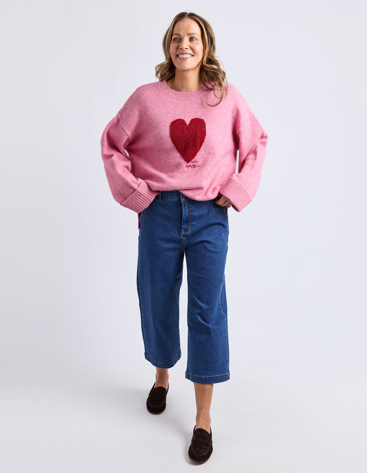 Elm Intersia Heart Knit