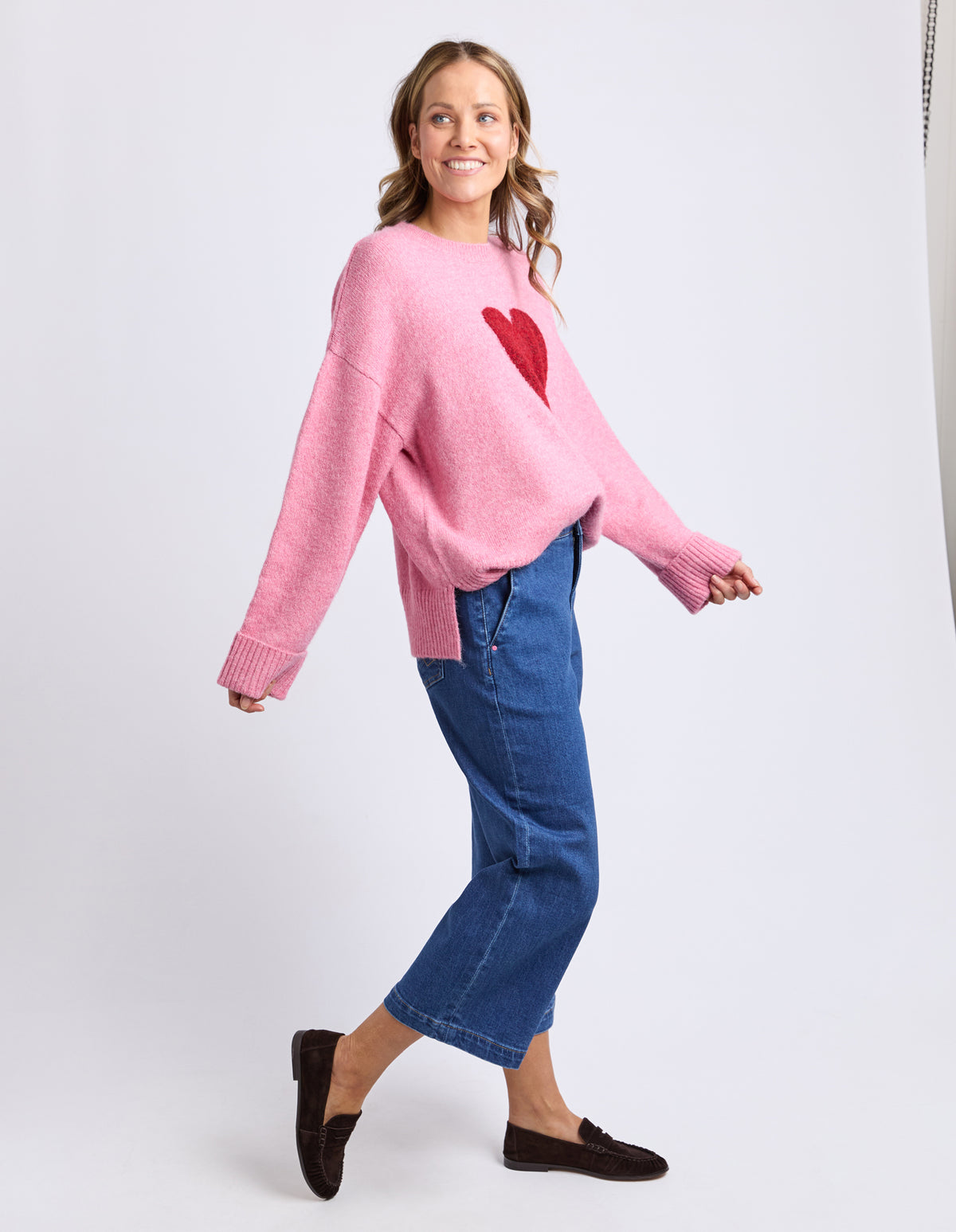 Elm Intersia Heart Knit