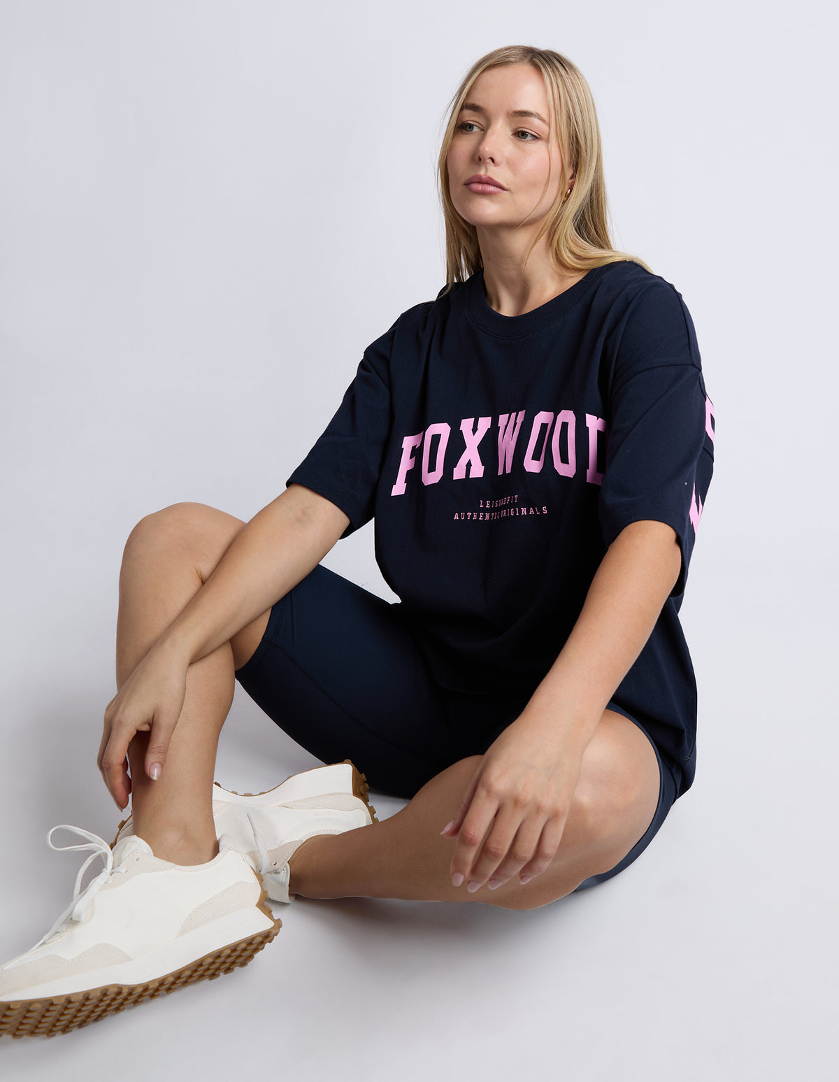 Foxwood Interval Tee Navy Pink