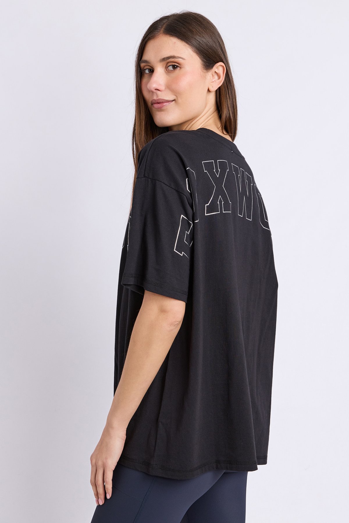 Foxwood Interval Metallic Tee Black -Silver