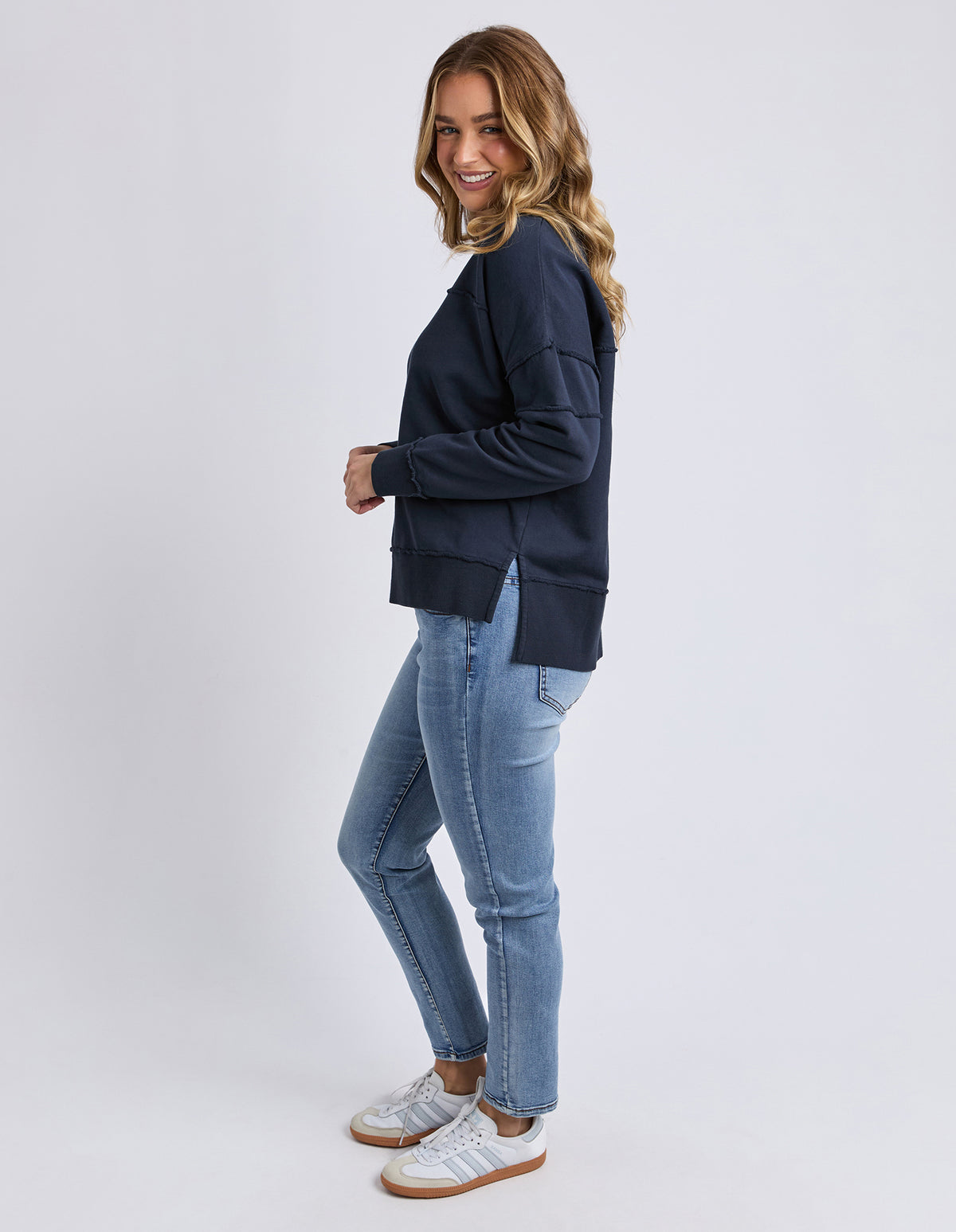 Foxwood Jayne Throw On Fleece Dark Sapphire