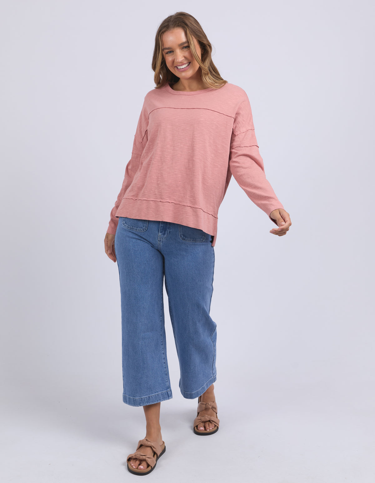 Foxwood Jayne Throw On Top - Ash Rose