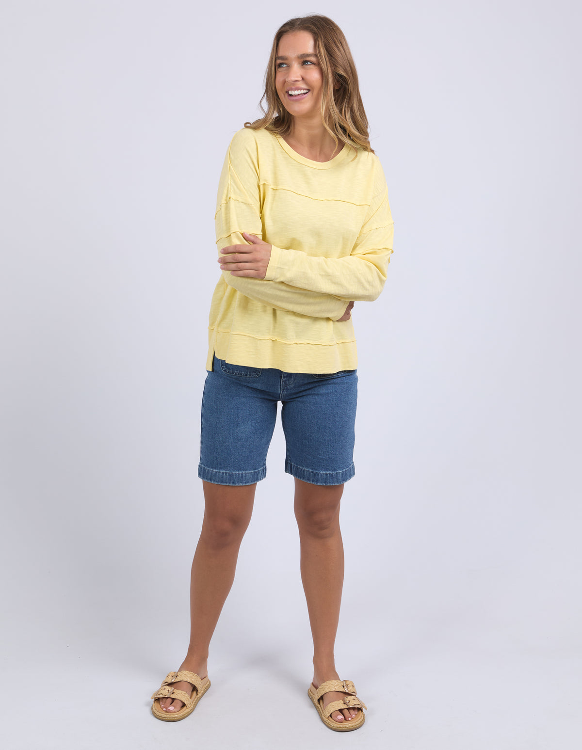 Foxwood Jayne Throw On Top - Lemon