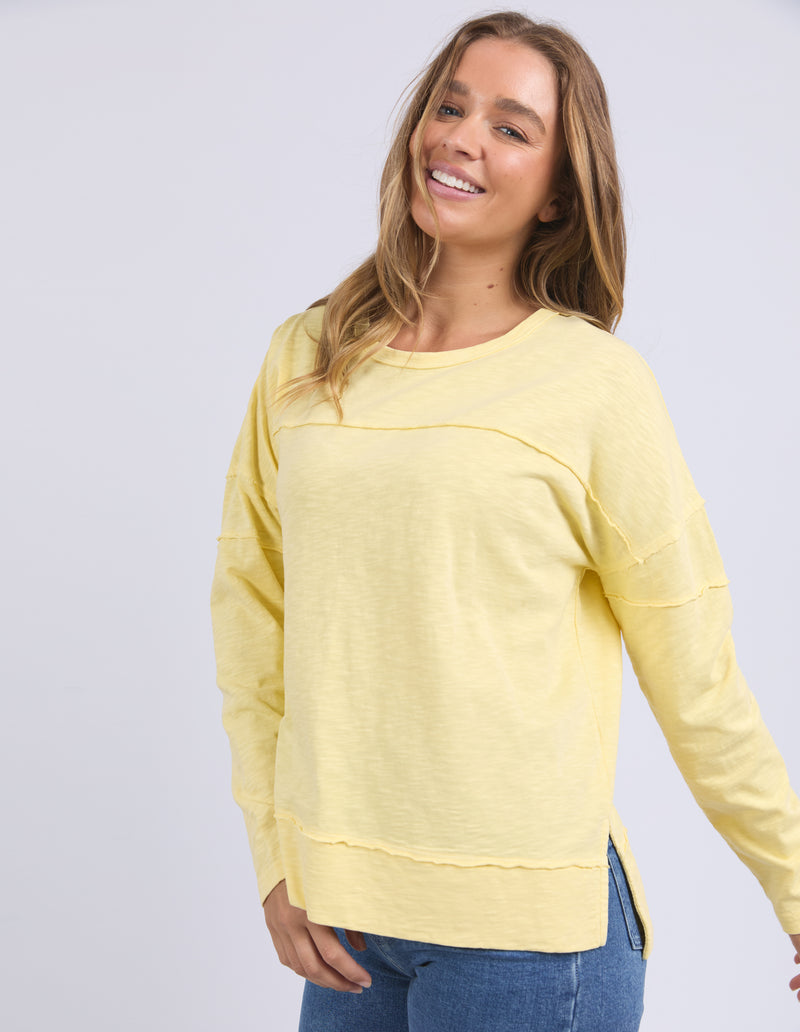 Foxwood Jayne Throw On Top - Lemon