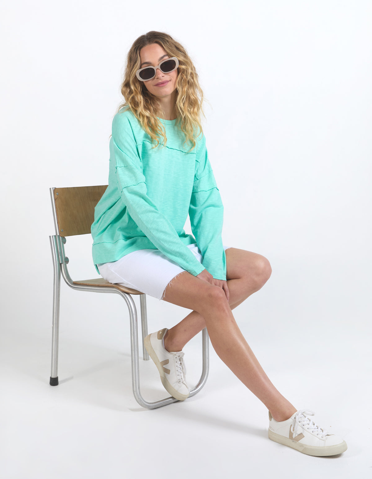 Foxwood Jayne Throw On Top Neon Mint