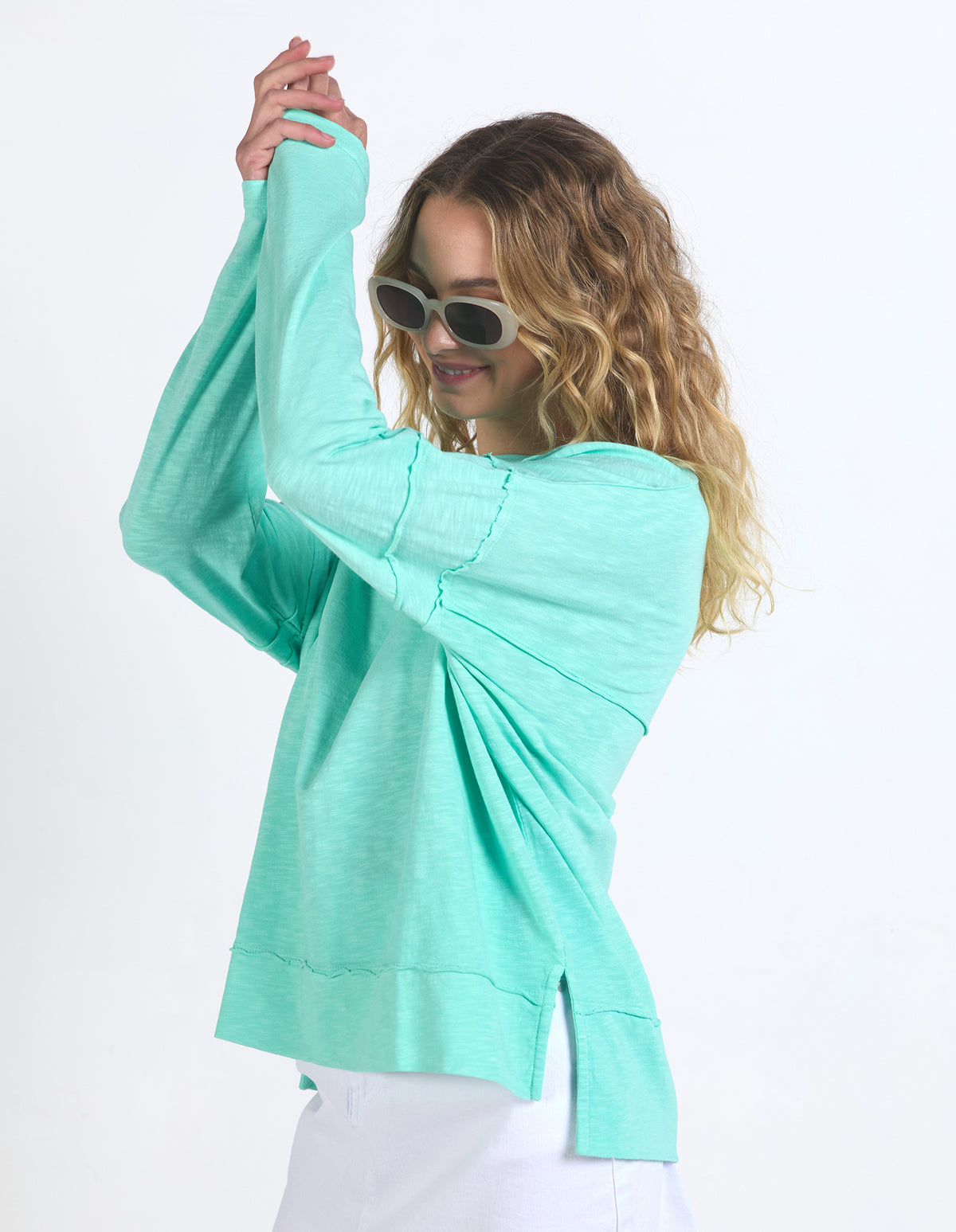 Foxwood Jayne Throw On Top Neon Mint