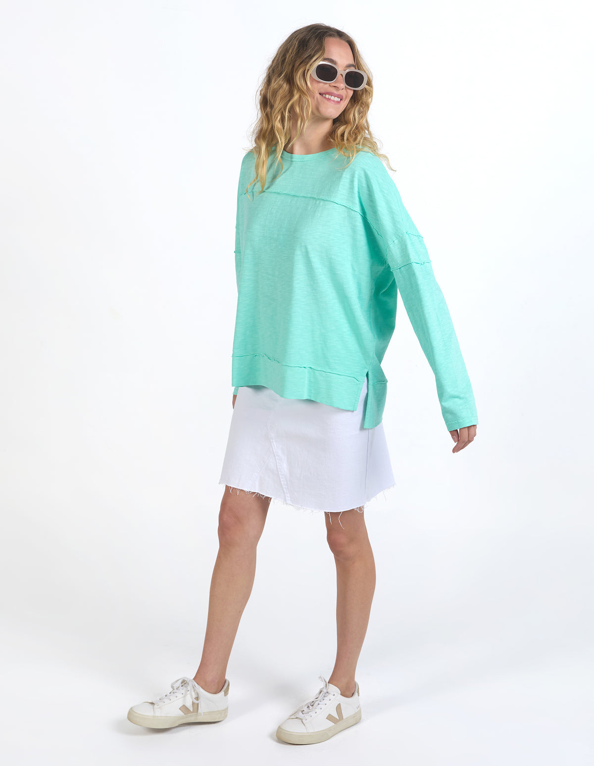 Foxwood Jayne Throw On Top Neon Mint