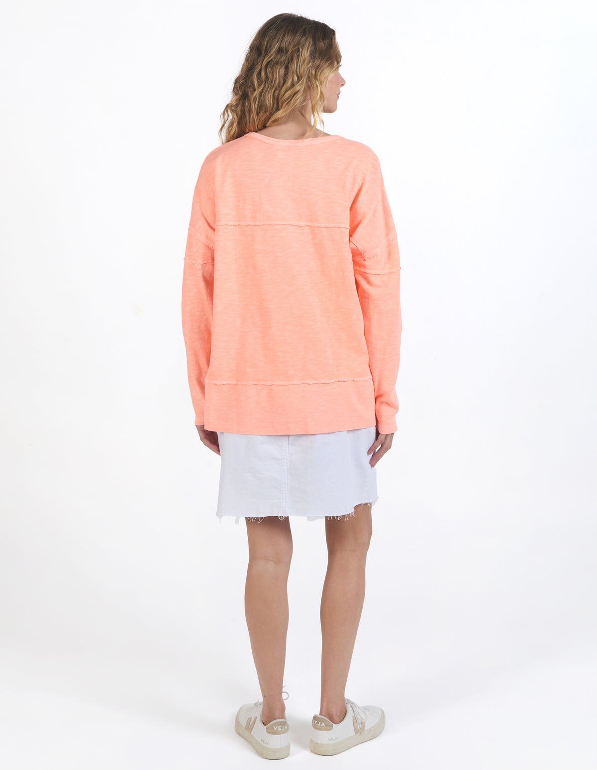 Foxwood Jayne Throw On Top Neon Peach