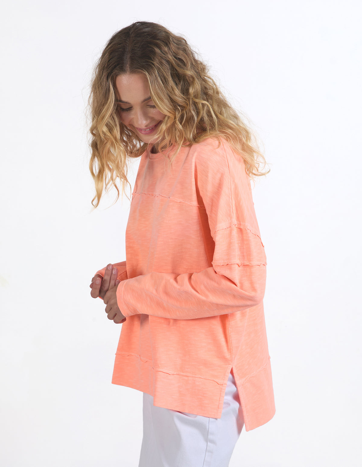 Foxwood Jayne Throw On Top Neon Peach