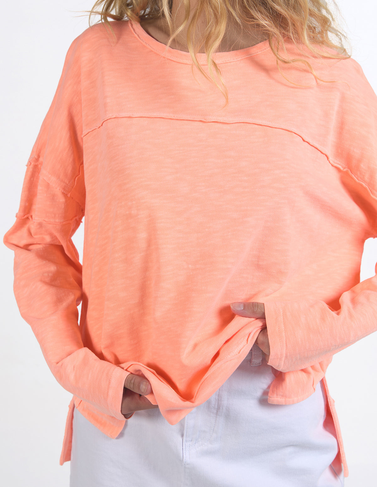 Foxwood Jayne Throw On Top Neon Peach