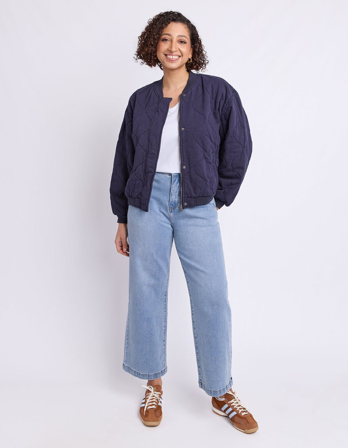 Elm Jean Bomber Jacket-Midnight