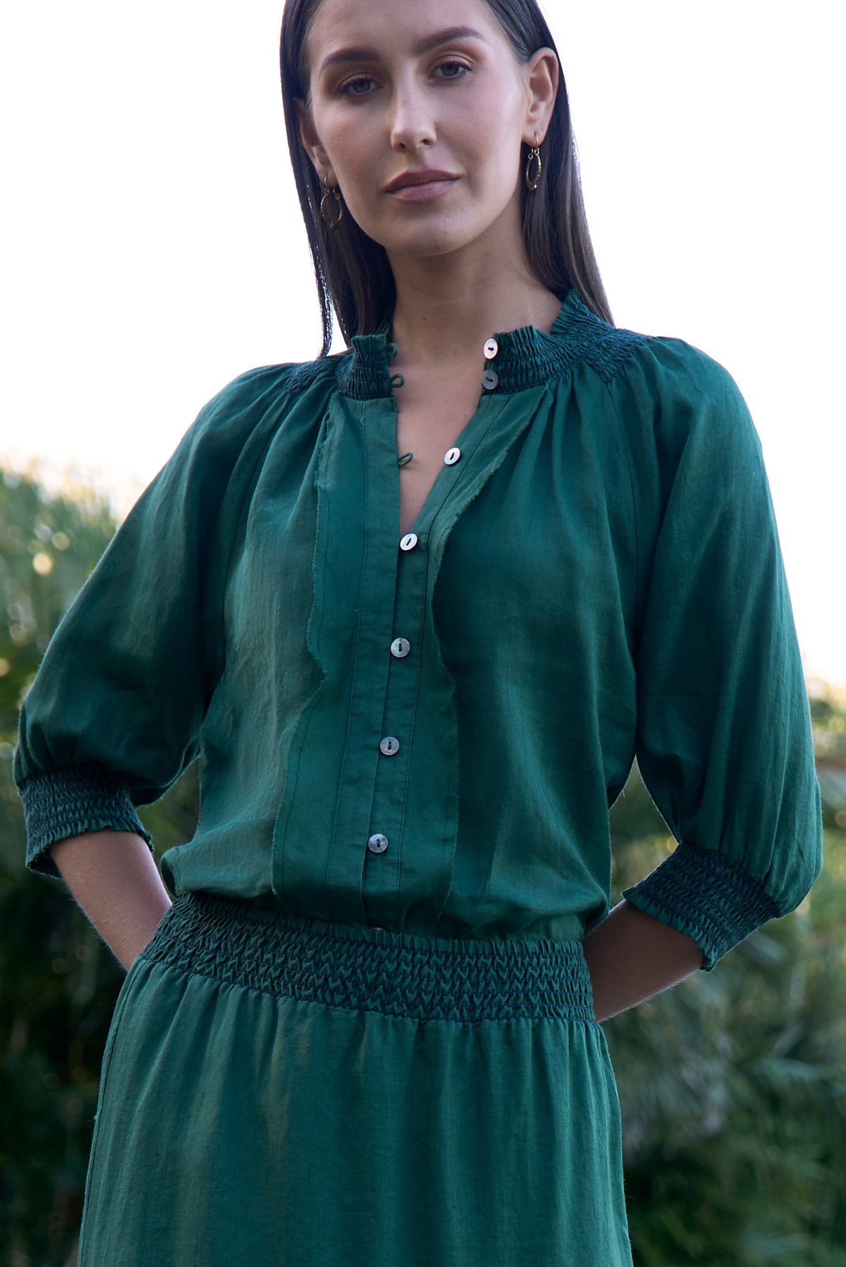 Loobies Story Waterlily Shirt Jungle Green
