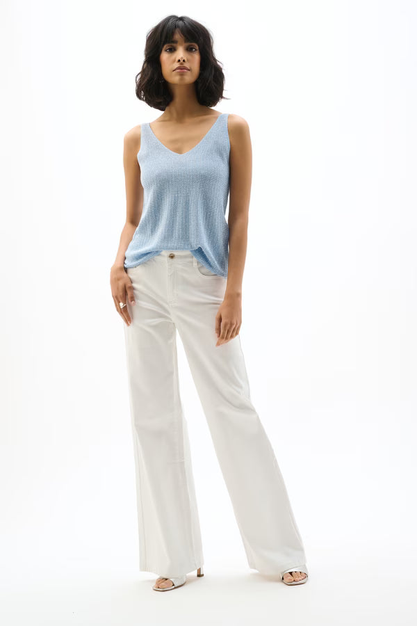 Joseph Ribkoff Metallic Camisole -  Sky Blue