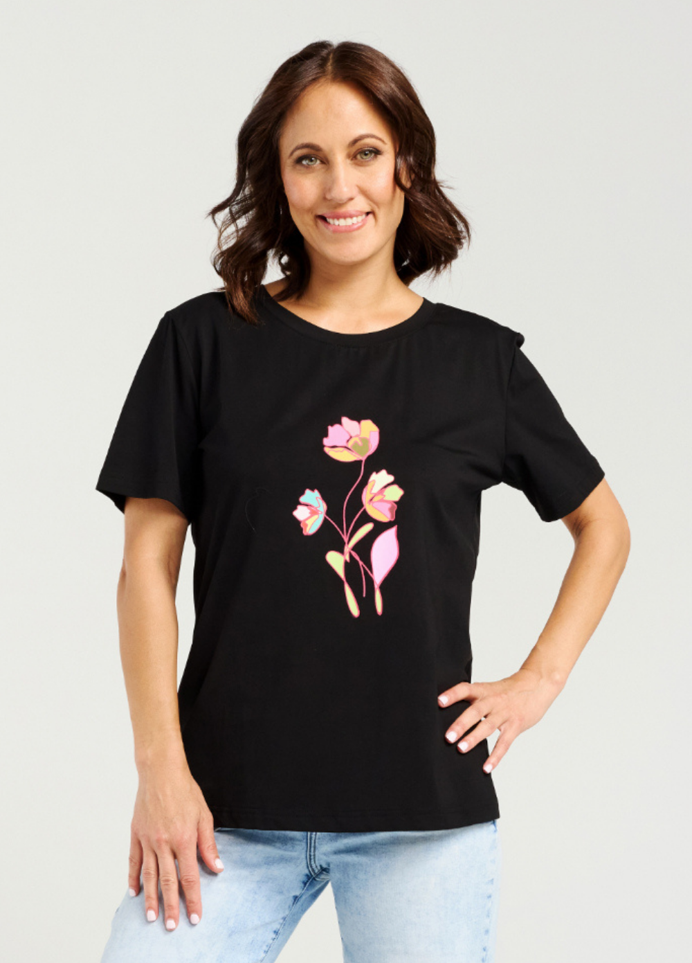 Zafina Lara T-Shirt Black