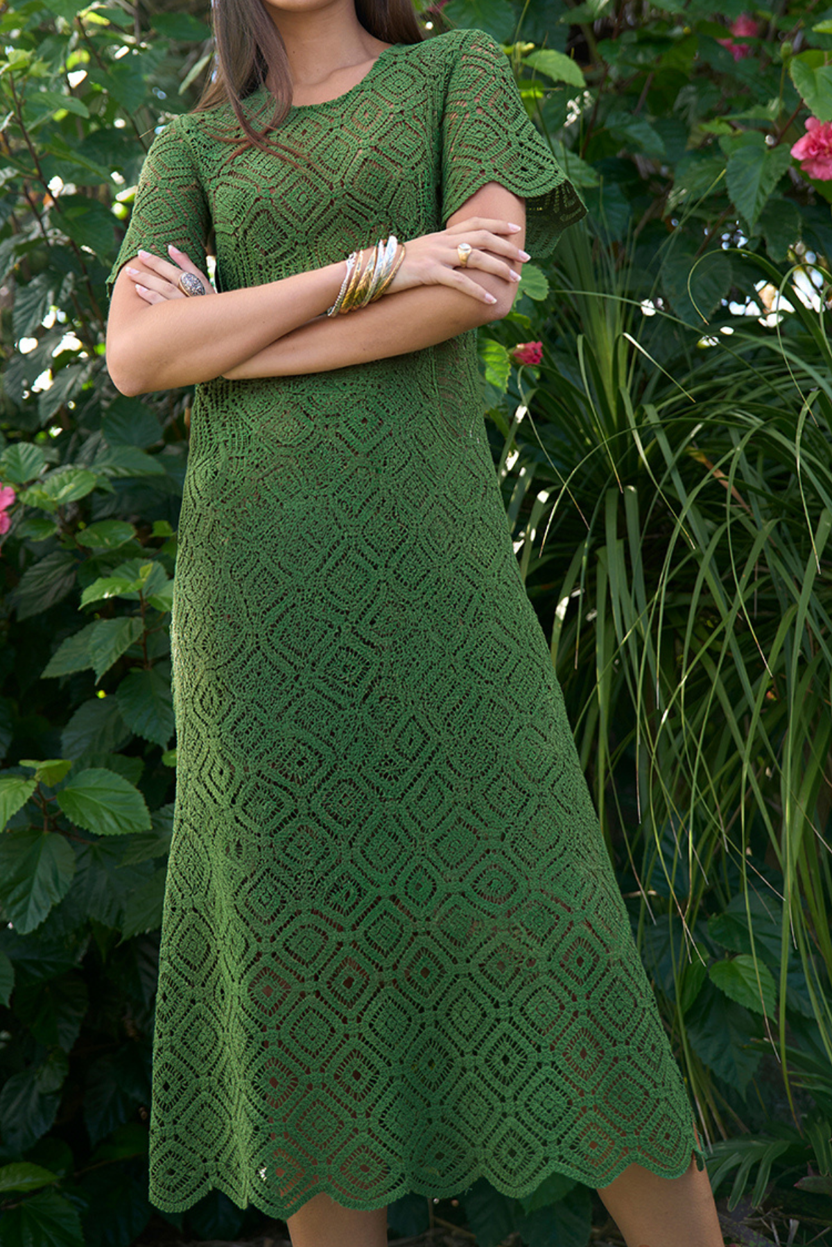 Loobies Story Lotus Dress Tea Leaf