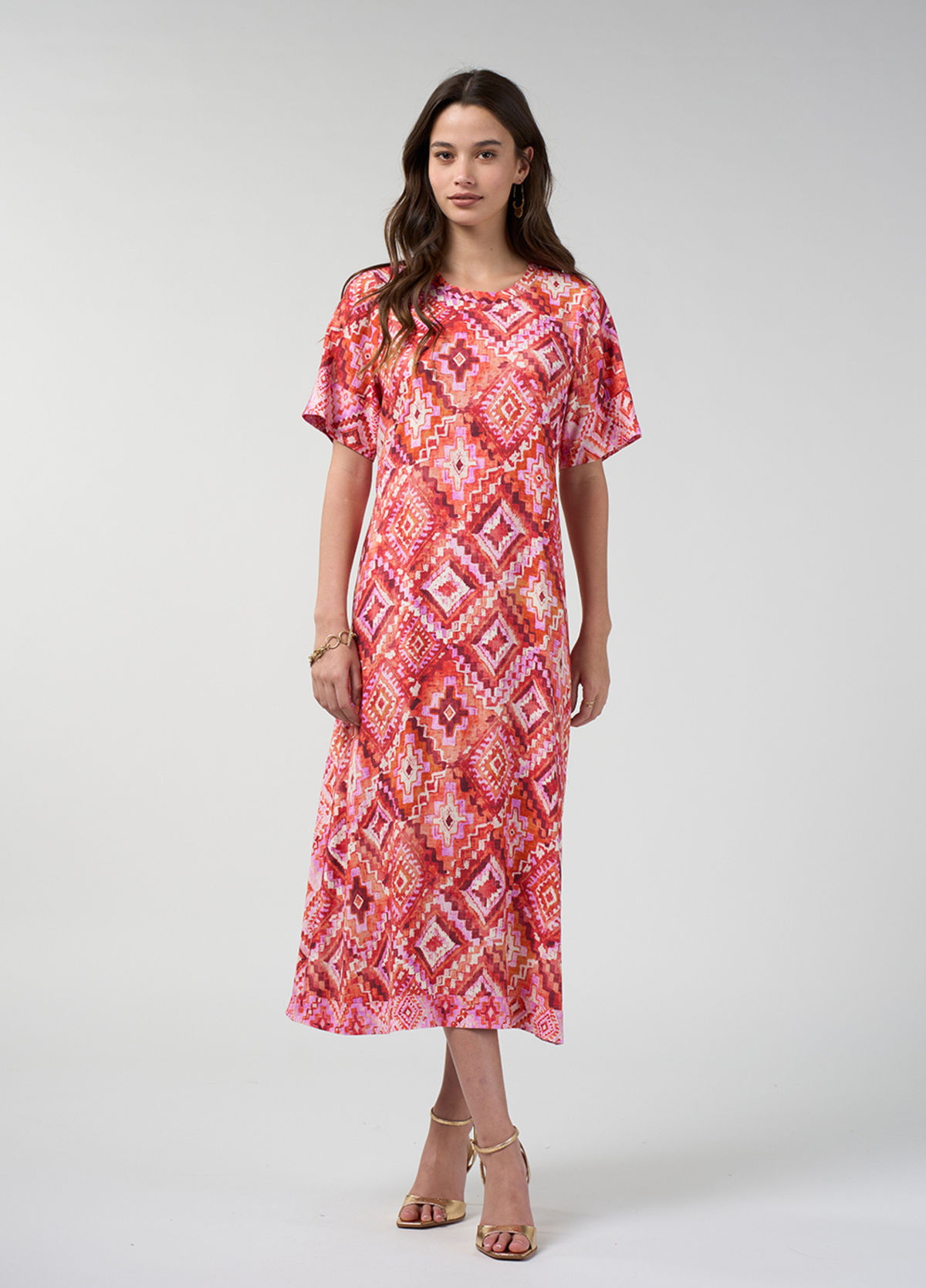 Loobie's Story Sinhala Dress Coral