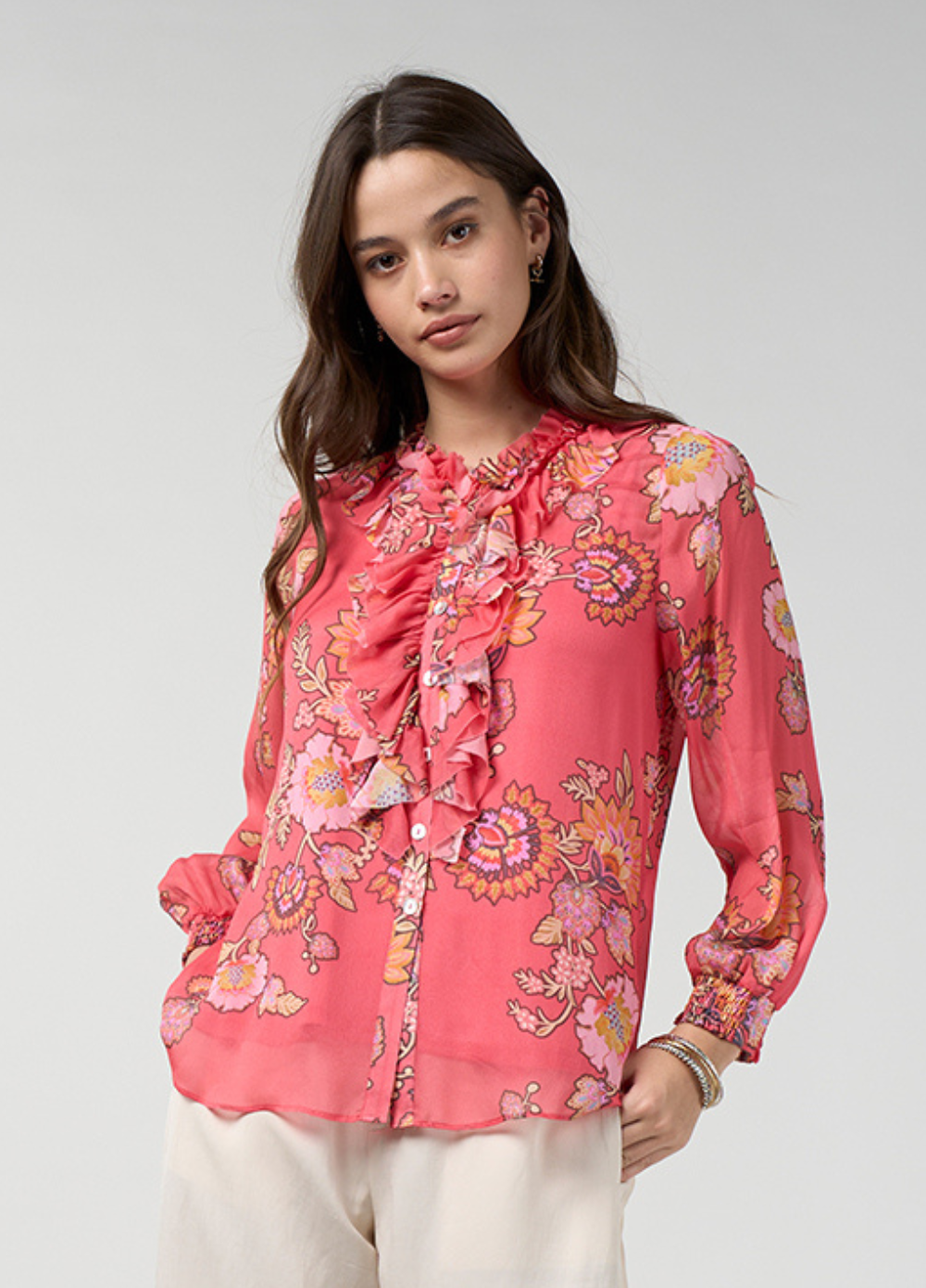 Loobies Story Mirissa Blouse Coral