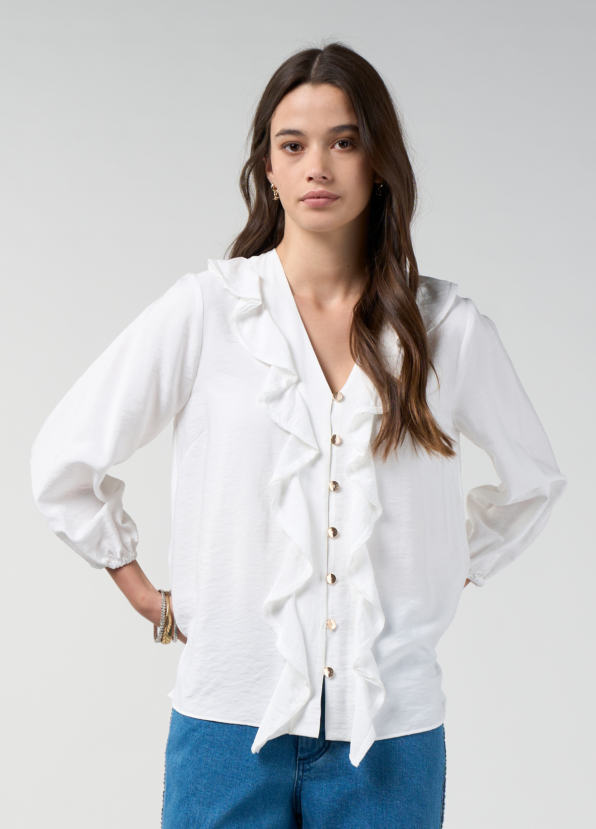 Loobies Story Pria Shirt Silk White