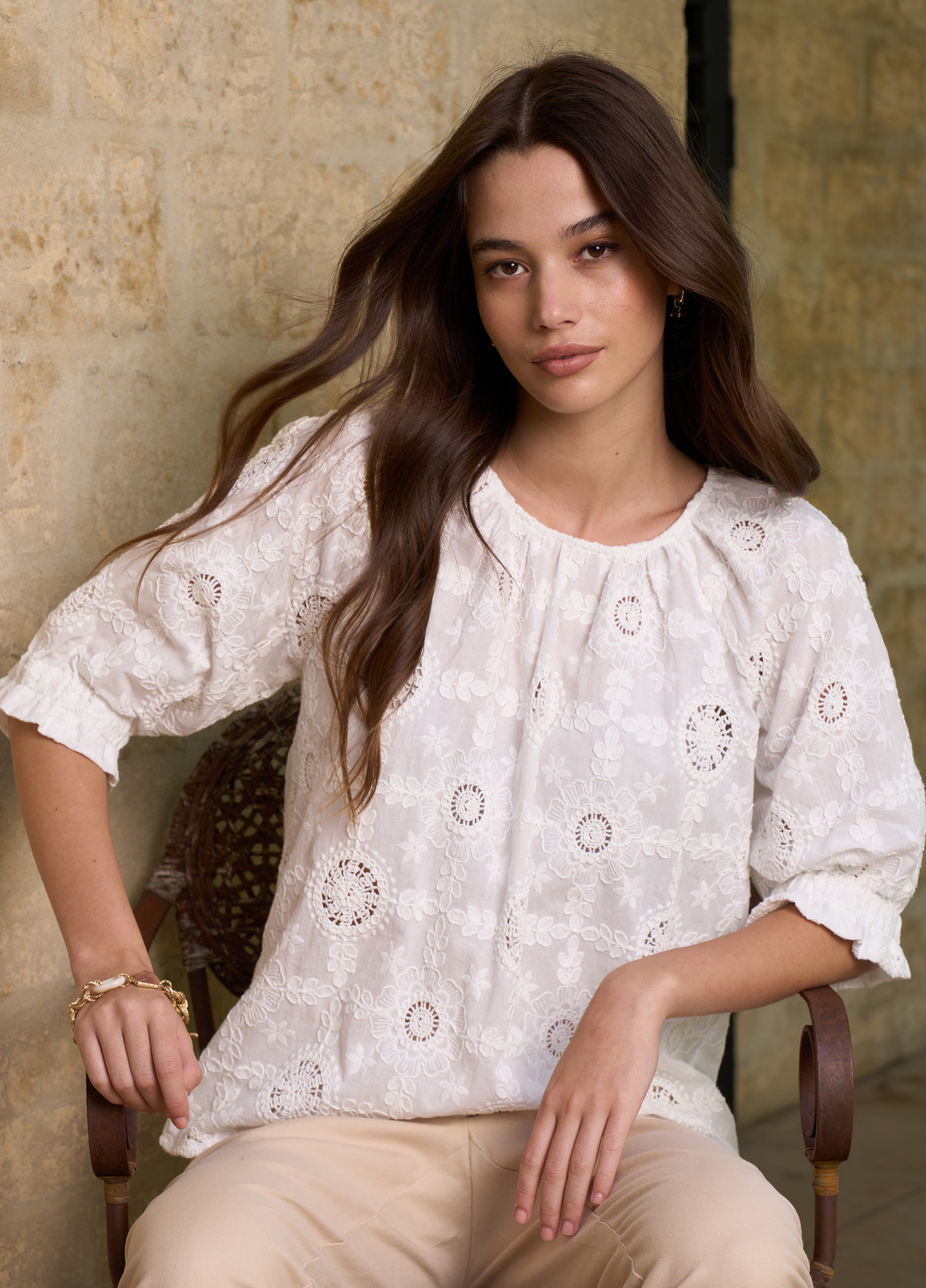 Loobies Story Asmita Shirt Silk White