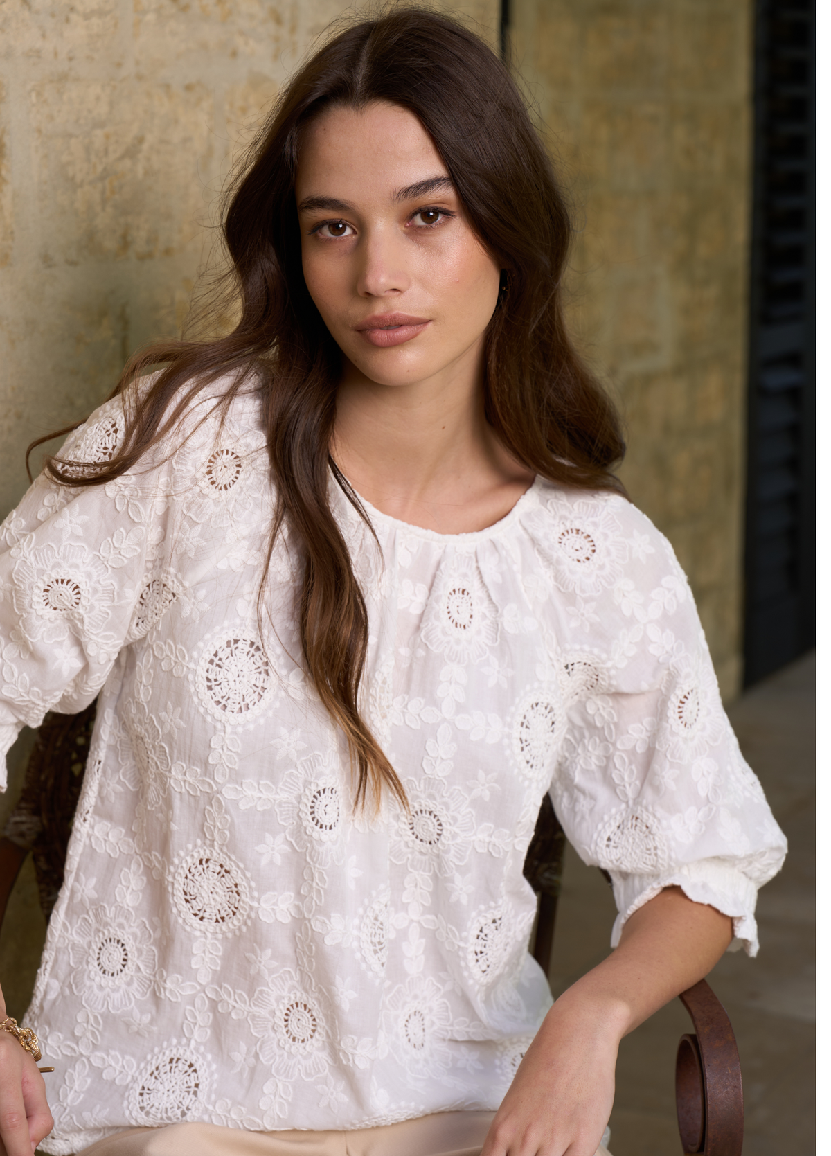 Loobies Story Asmita Shirt Silk White