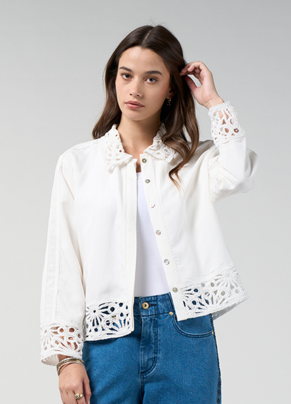 Loobies Story Meera Jacket Silk White