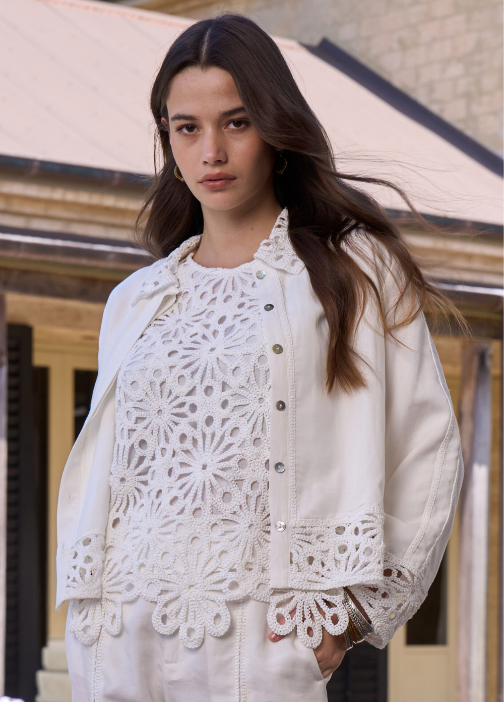 Loobies Story Meera Jacket Silk White