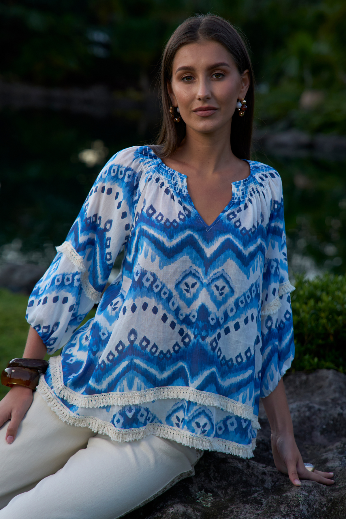 Loobies Story Zahlee Blouse Corfu Blue
