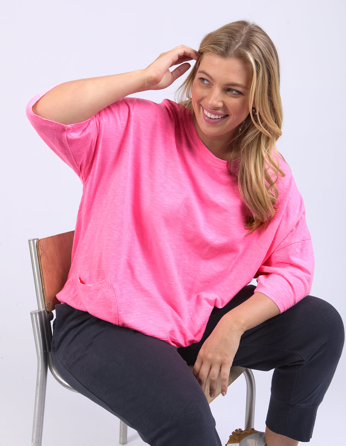Elm Mazie Sweat Neon Pink