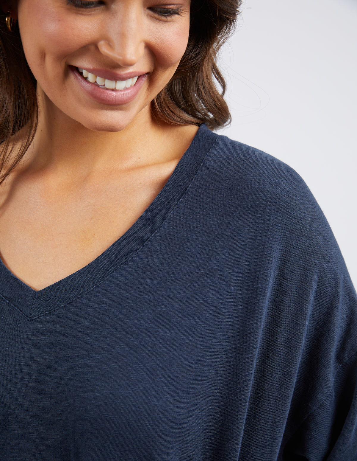 Elm Mazie Vee Neck Sweat Navy