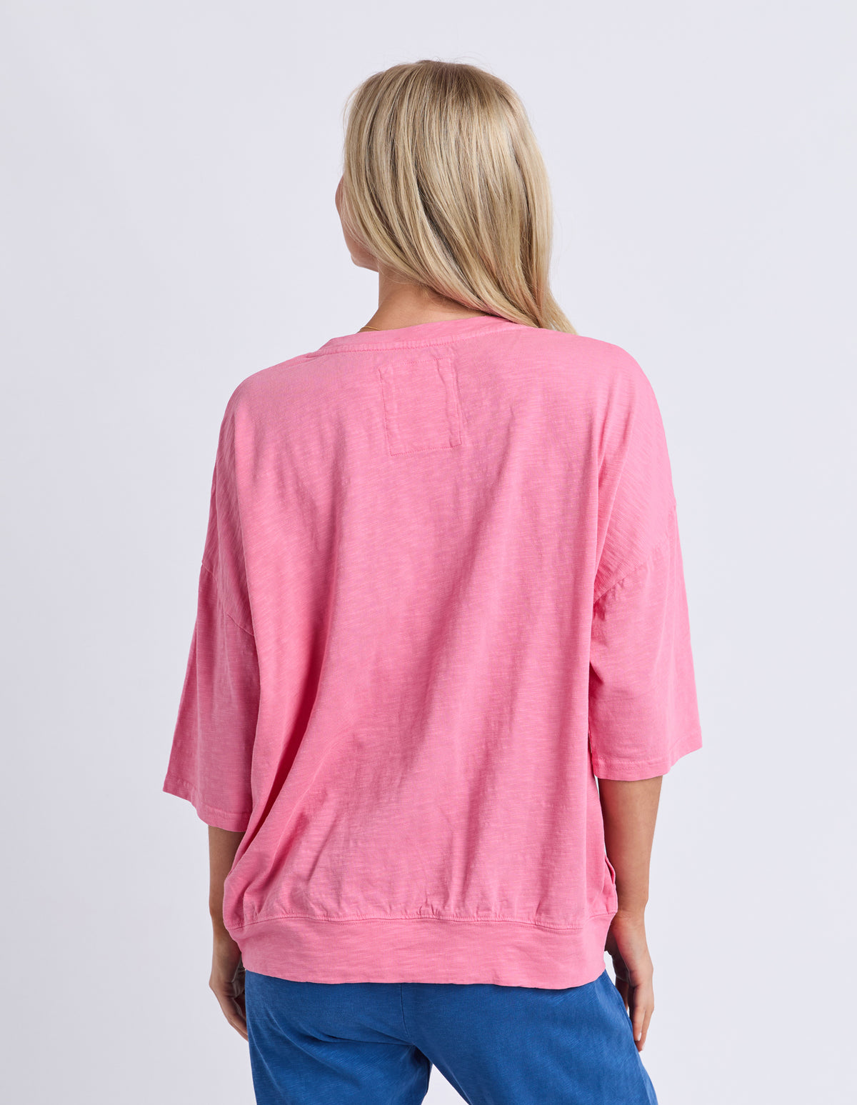 Elm Mazie Vee Neck Sweat Pink Leomande