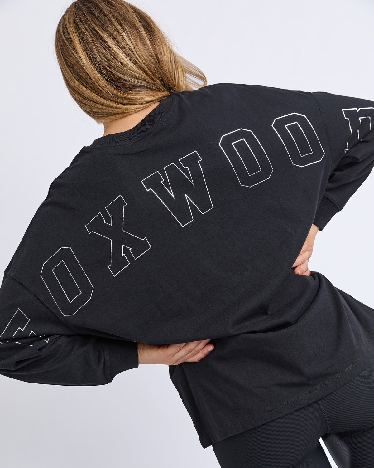 Foxwood Metallic Interval L/S Black Silver