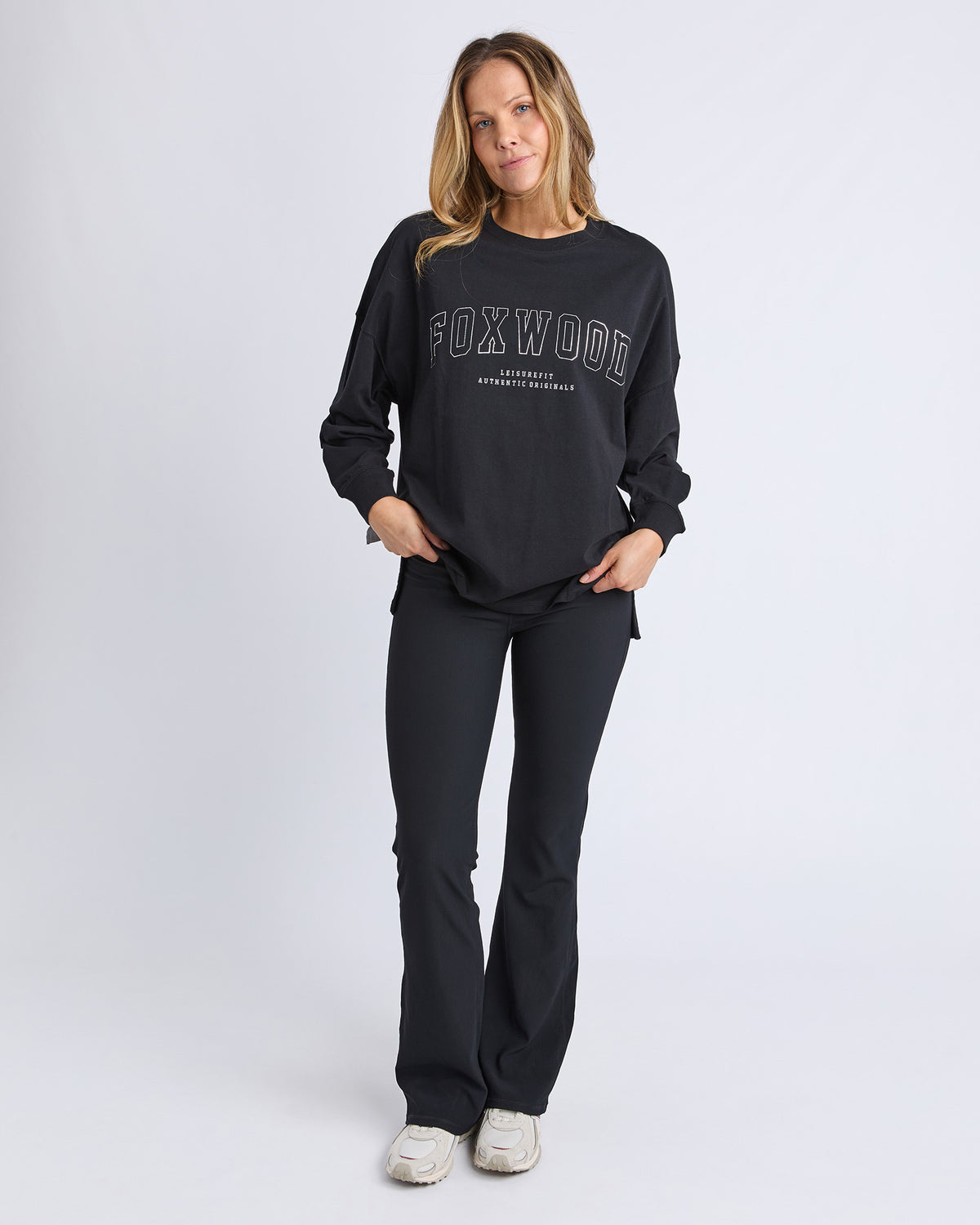 Foxwood Metallic Interval L/S Black Silver