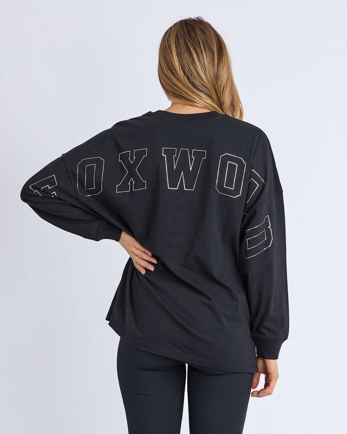 Foxwood Metallic Interval L/S Black Silver