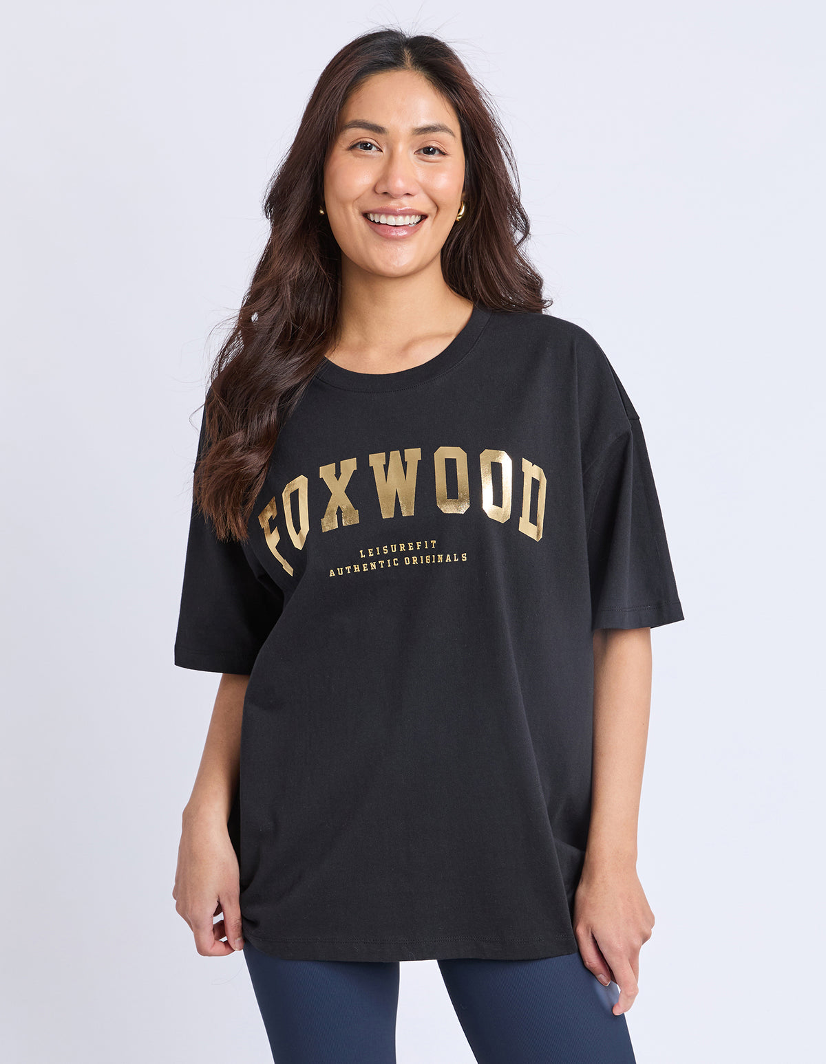 Foxwood Interval Tee Black-Gold Foil