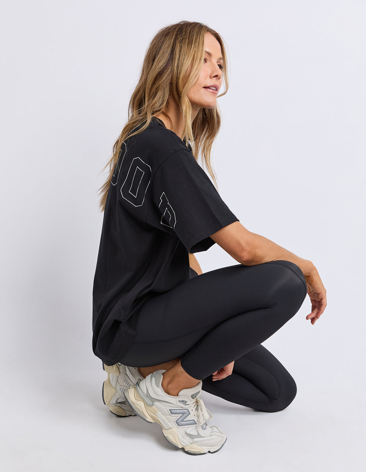 Foxwood Interval Metallic Tee Black-Silver