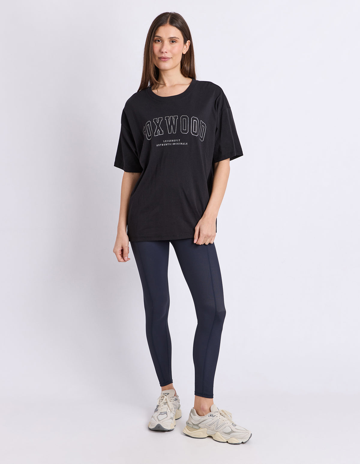 Foxwood Interval Metallic Tee Black -Silver