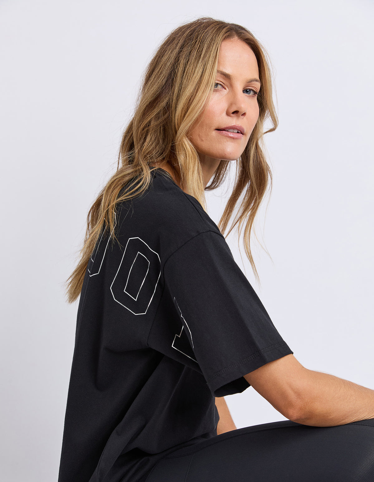 Foxwood Interval Metallic Tee Black-Silver