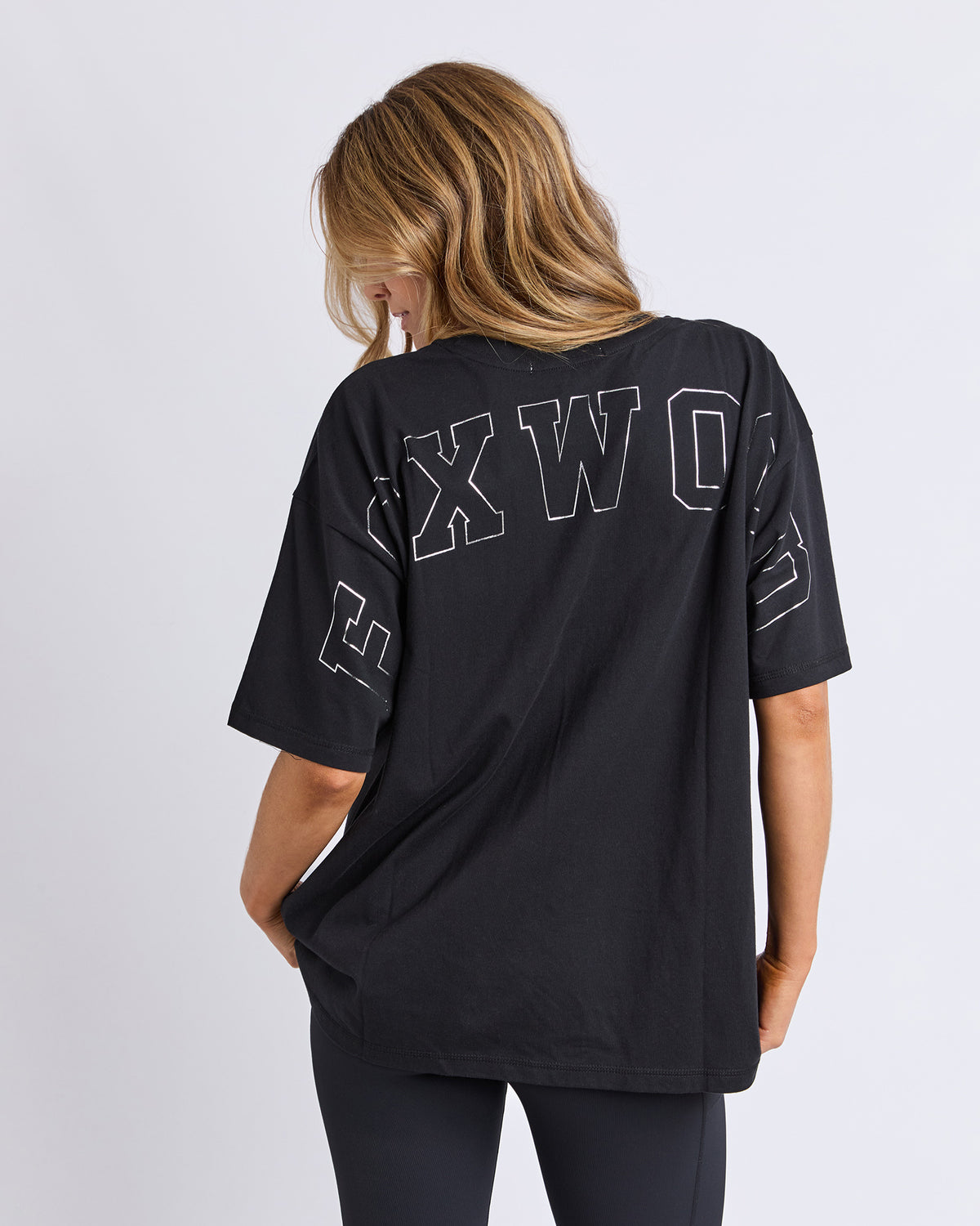 Foxwood Interval Metallic Tee Black-Silver