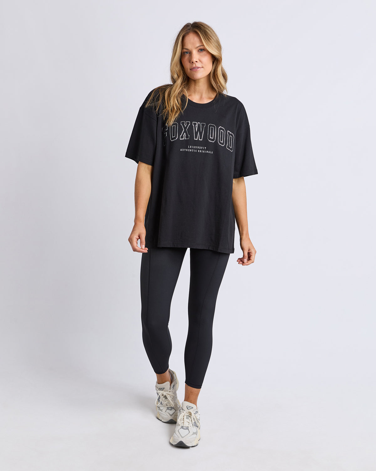 Foxwood Interval Metallic Tee Black-Silver